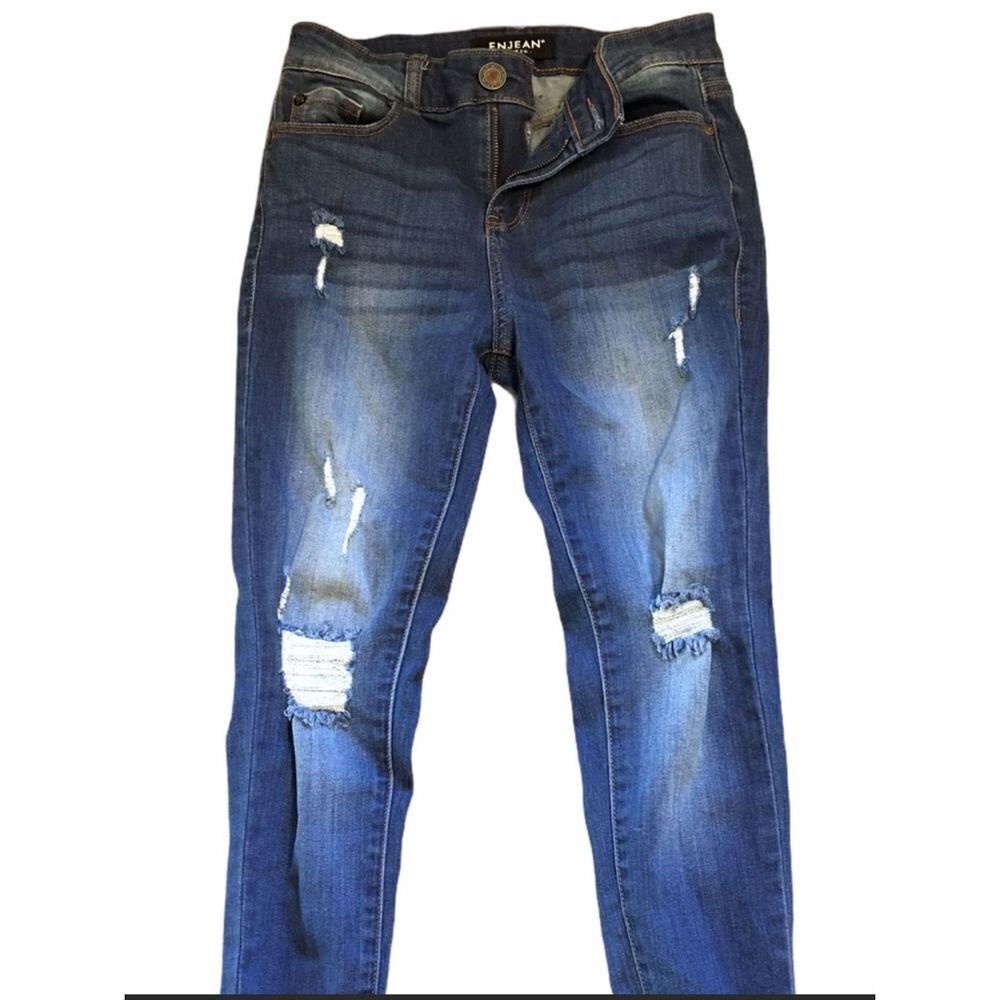 Enjean Distressed Stretch Skinny Jeans 3